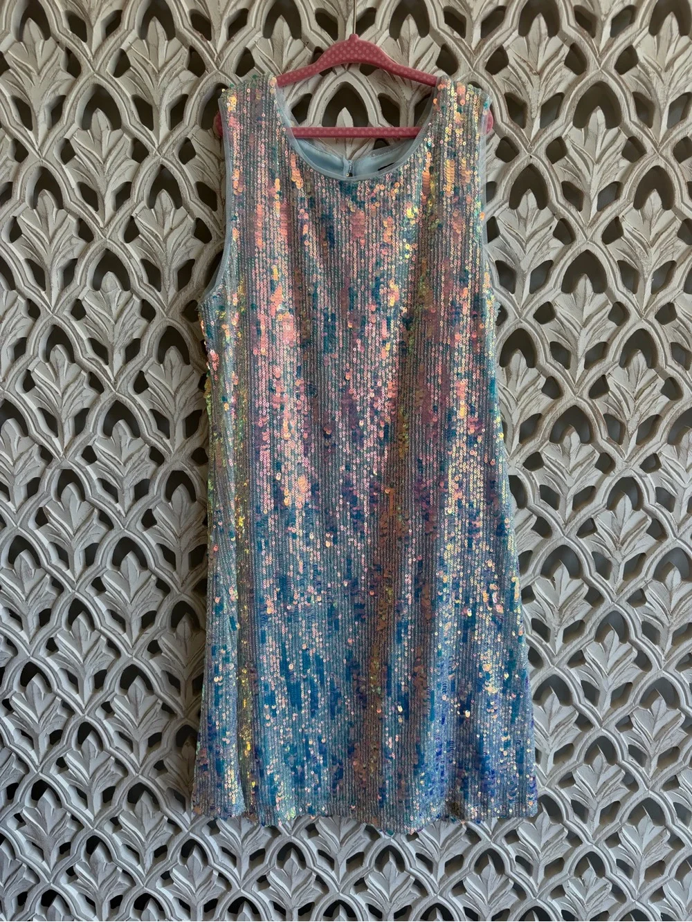 Lilt Girls Size 14 Iridescent Sequin Mermaid Shift Dress